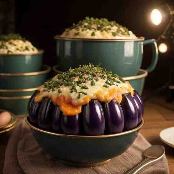 Баклажаны запеченные с сыром Кучерикас
